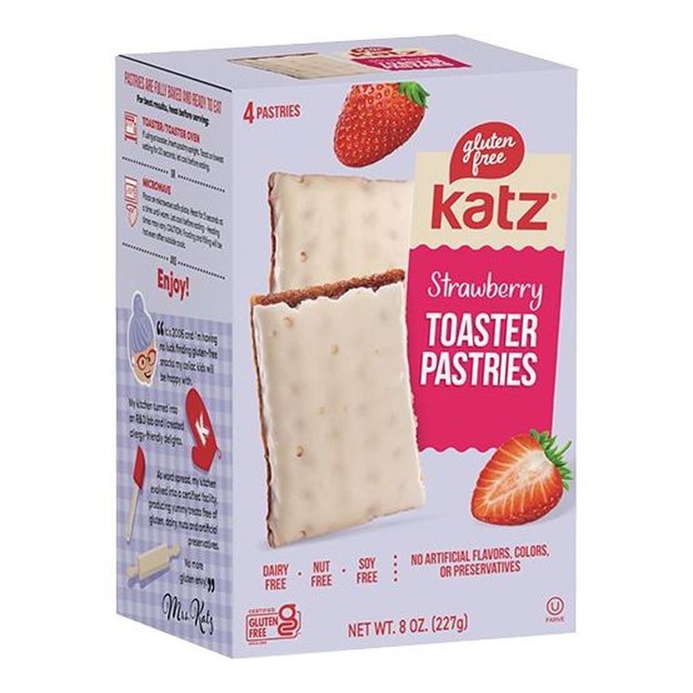Katz Gluten Free ,pâtisseries Grillées Aux Fraises, 225 G