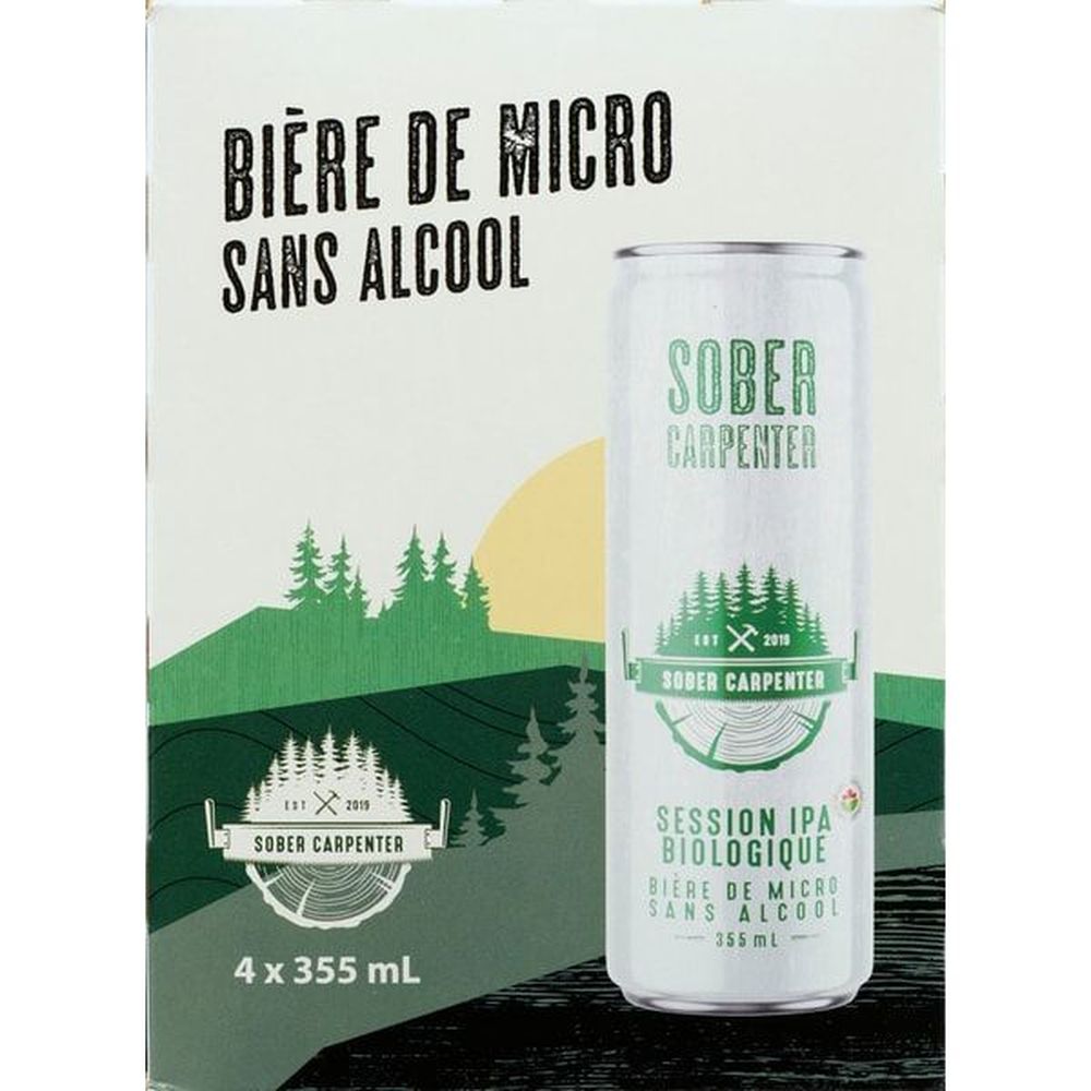 Sober Carpenter Organic Session Ipa Non-alcoholic Craft Beer, 355 Ml -- 24 Per Case