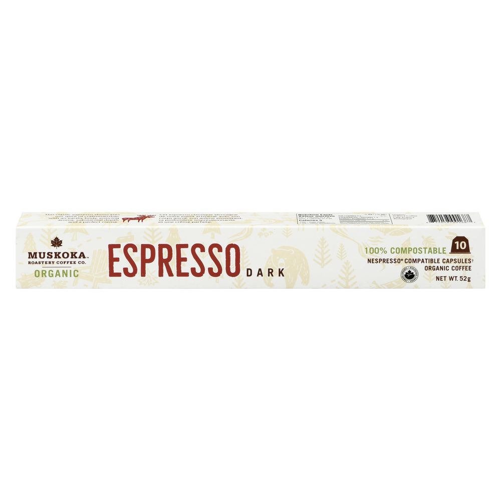 Muskoka Roastery Coffee Organic Espresso Capsules, 52 G