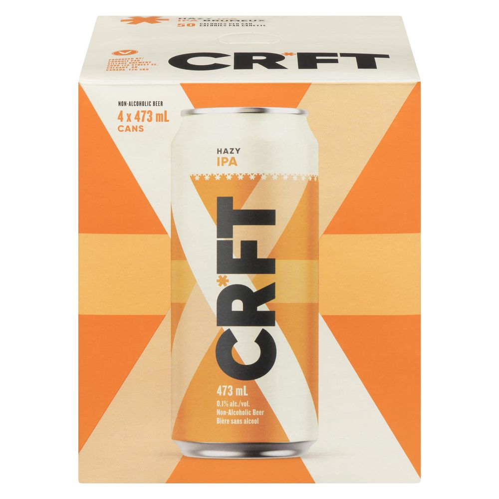 Cr*ft Beer Hazy Ipa Non Alcoholic Beer, 473 Ml -- 4 Per Case