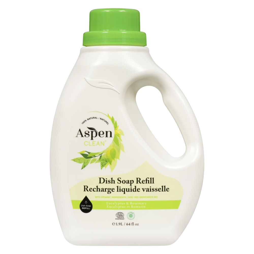 Aspenclean Eucalyptus And Rosemary Natural Dish Soap Refill, 1.9 L