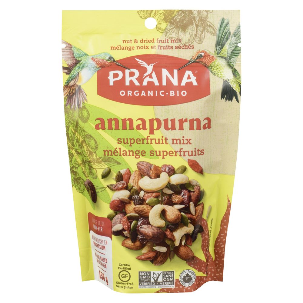 Prana ,mélange De Fruits Secs Sucré-salé Annapurna, 150 G