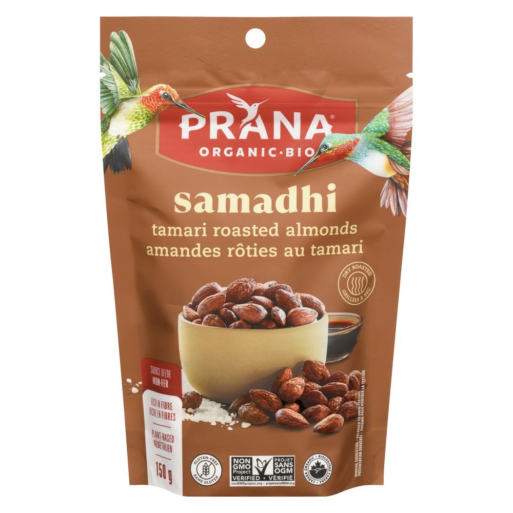 Prana ,amandes Grillées Au Tamari Sans Blé Samadhi, 150 G