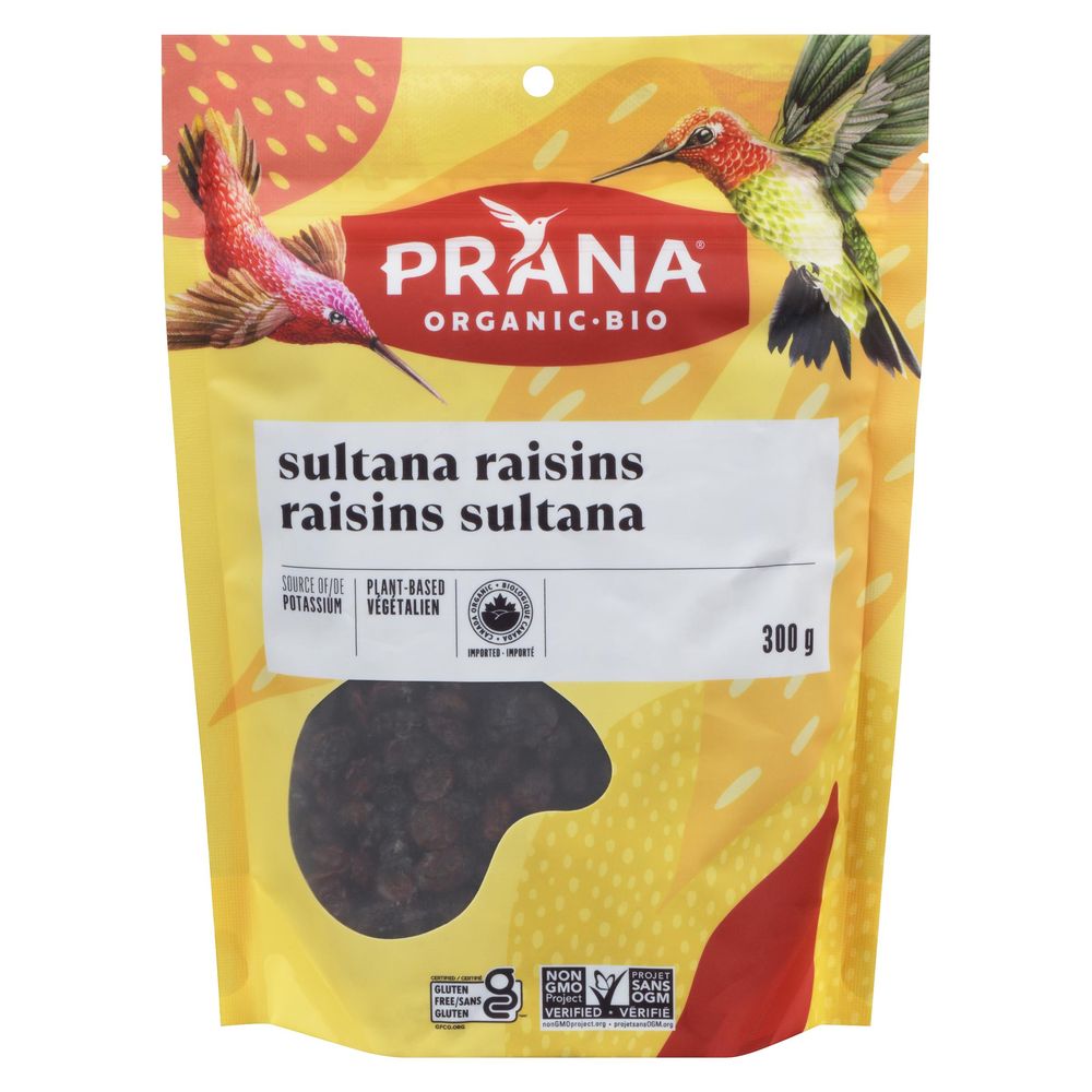 Prana Organic Sultana Raisins, 300 G