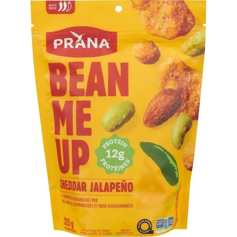 Prana Mélange De Haricots Et Noix Bean Me Up Au Cheddar Et Au Jalapeño, 325 G – 12 Par Boîte