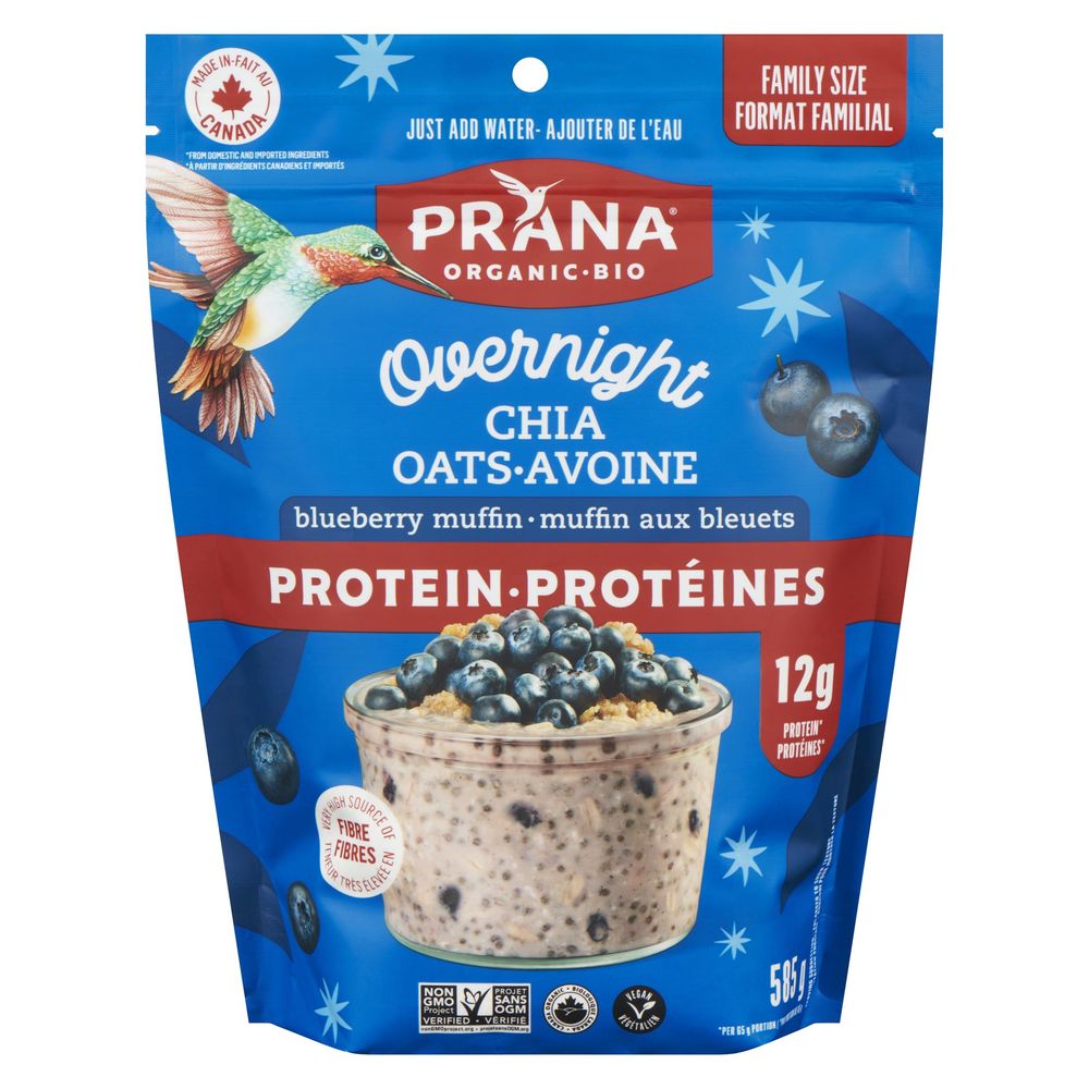 Prana ,muffins Aux Myrtilles Et Flocons D'avoine Au Chia À Préparer La Veille, 585 G