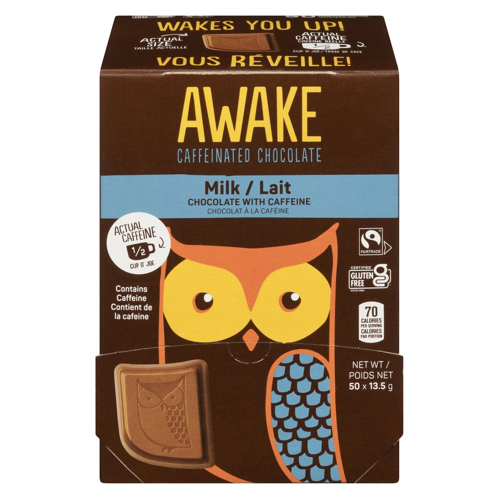 Awake Milk Chocolate With Caffeine, 13.5 G
