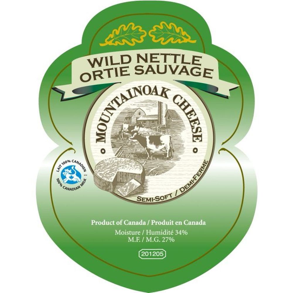 Mountain Oak Wild Nettle Gouda Cheese, 225 G -- 12 Per Case