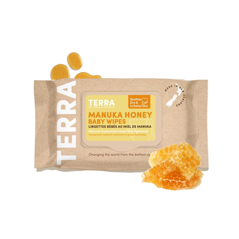 Terra Manuka Honey Dry Baby Wipes, 48 Count