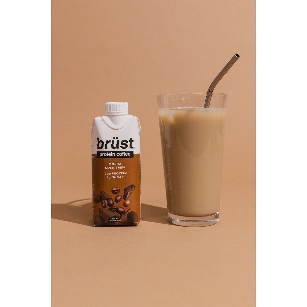 Brust Chocolatey Mocha Cold Brew Protein Coffee, 330 Ml -- 4 Per Case
