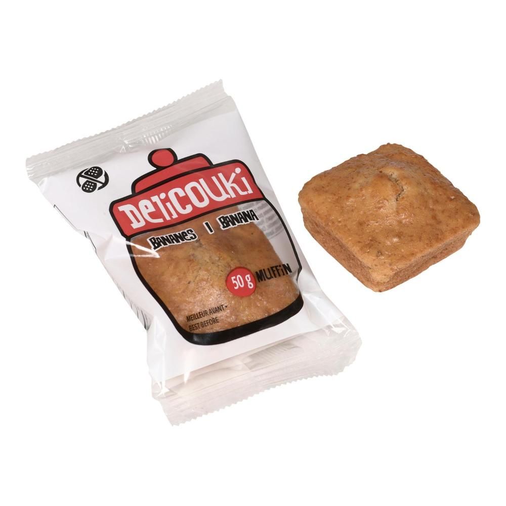 Delicouki Cooked Banana Square Muffin, 50 G -- 48 Per Case