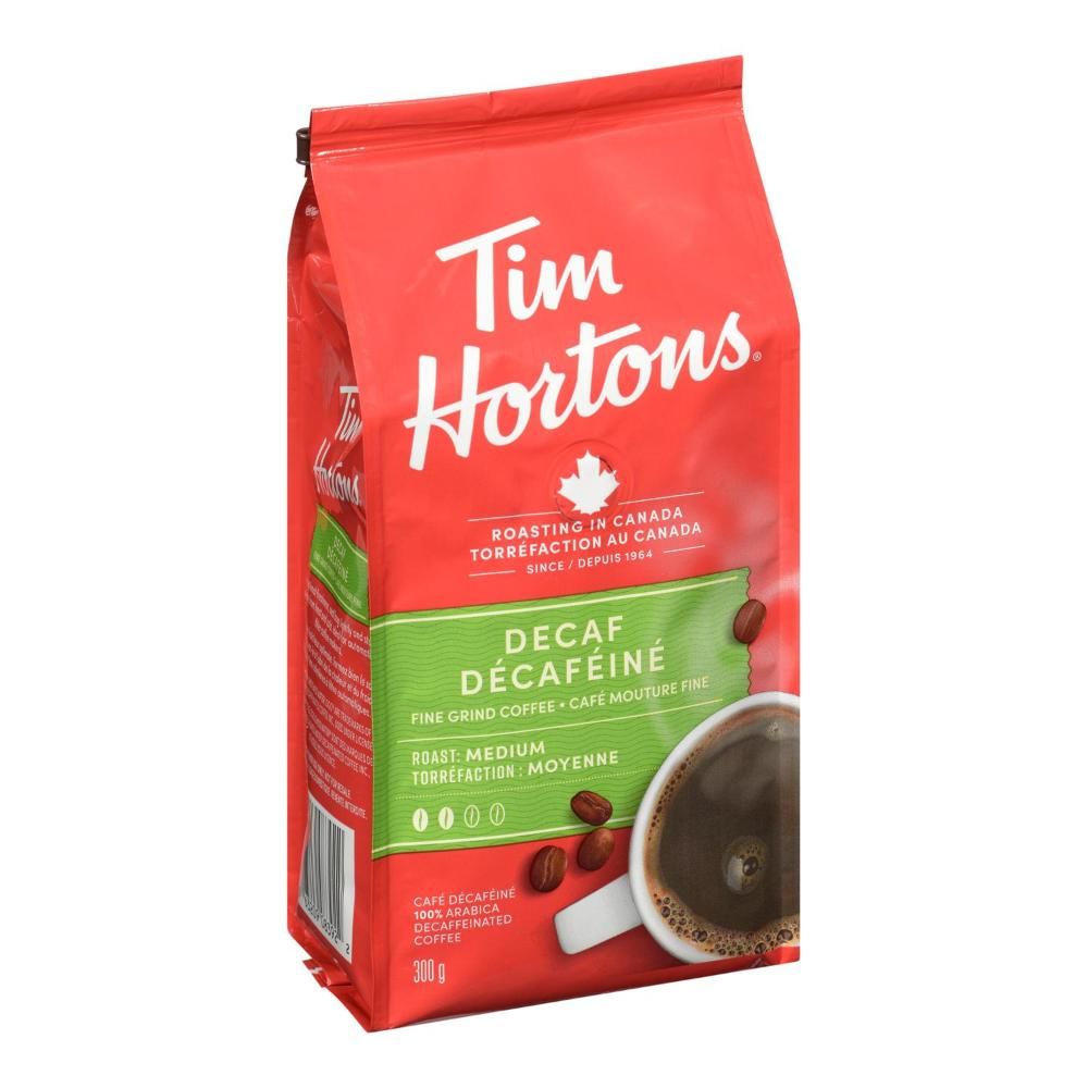 Tim Hortons ,café Moulu Fin Décaféiné, Torréfaction Moyenne, 300 G – 6 Par Boîte