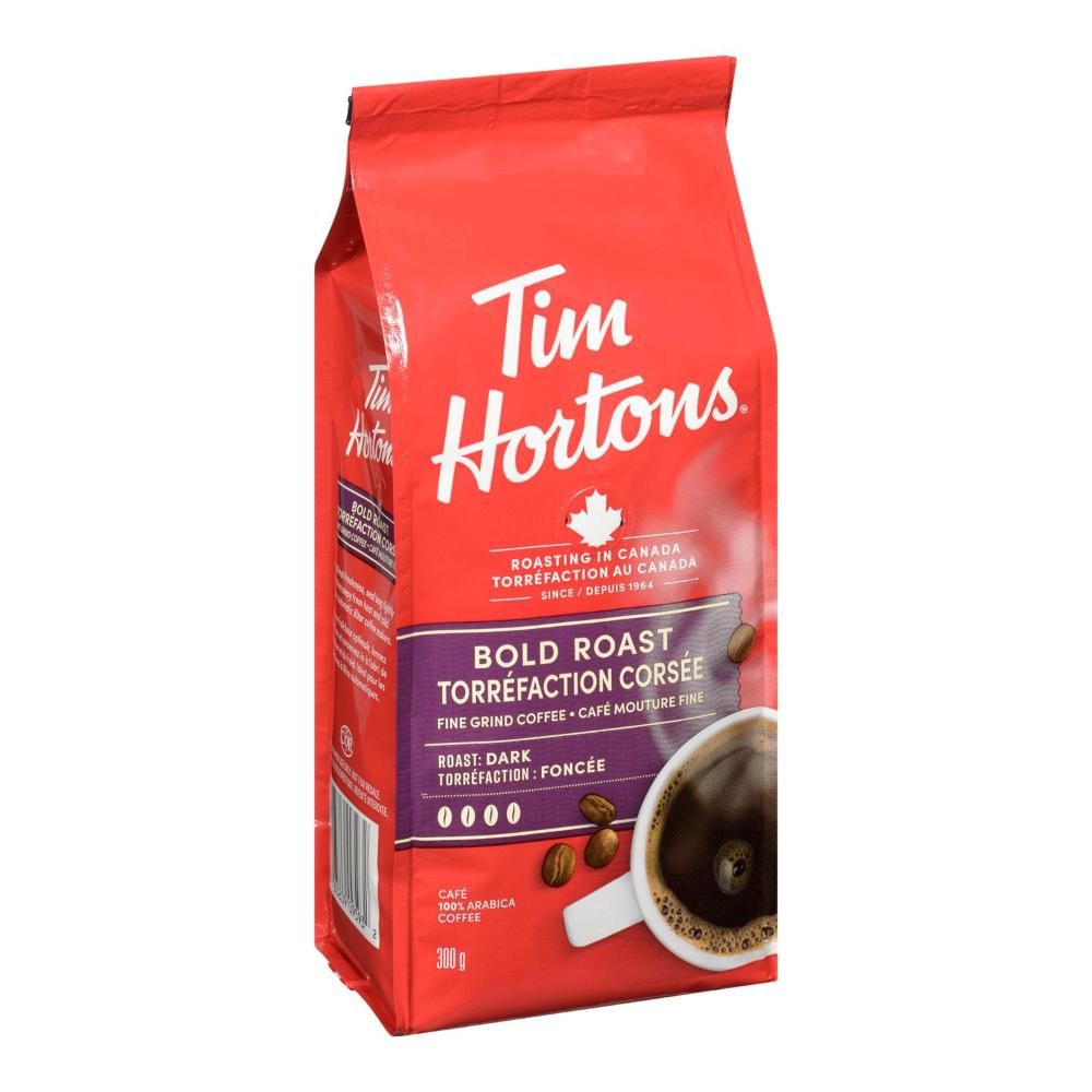 Tim Hortons Café Moulu Fin Bold Road, 300 G – 6 Sachets Par Boîte