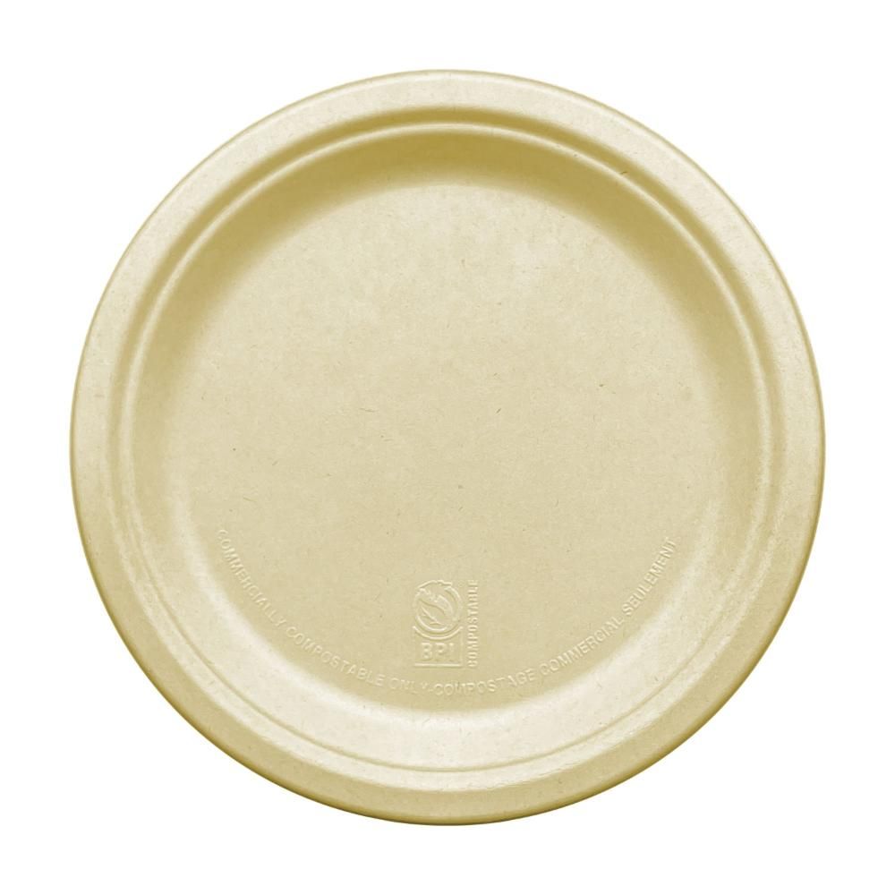 Table Accents Bagasse 9 In Compostable Plate, 125 Count -- 4 Per Case