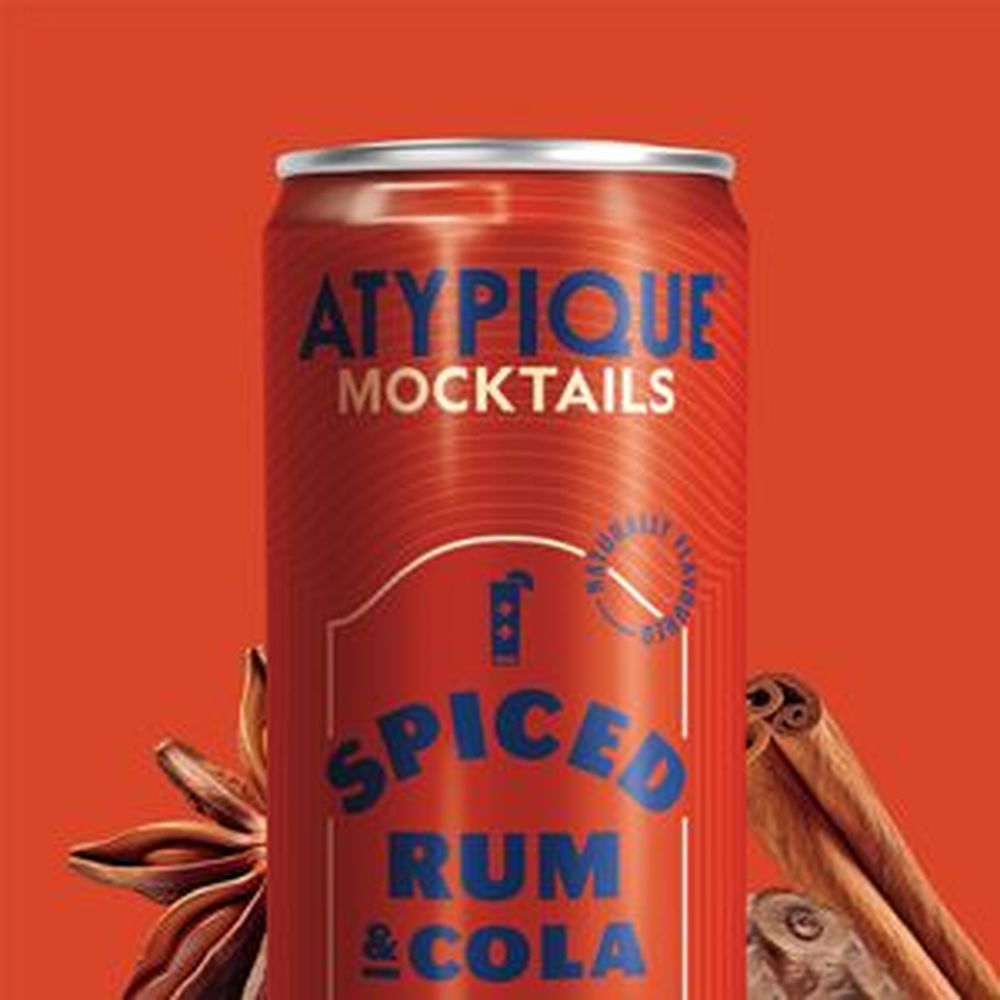 Atypique Alcohol-free Spiced Rum And Cola Mocktail, 355 Ml Can -- 24 Per Case