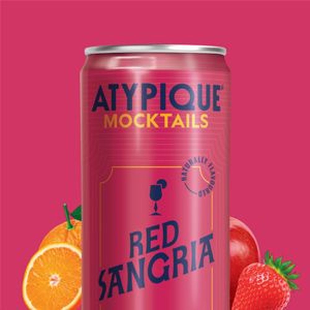 Atypique Alcohol-free Red Sangria Mocktail, 355 Ml Can -- 24 Per Case