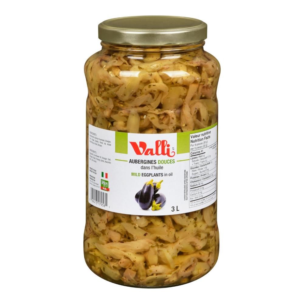 Valli Mild Eggplants In Oil, 3 L -- 2 Per Case