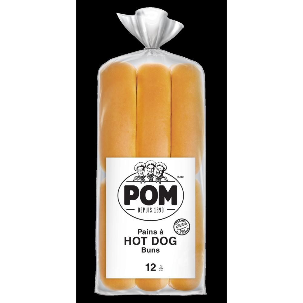 Pom Ultra Moist Steamed Hot Dog Bun, 12 Count -- 12 Per Case