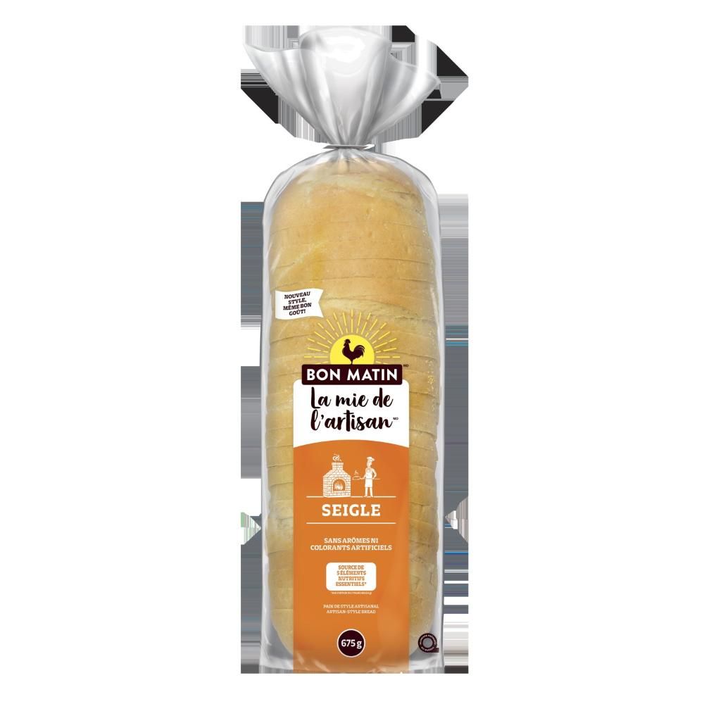 Bon Matin La Mie De L’artisan Rye Bread, 675 G -- 8 Per Case