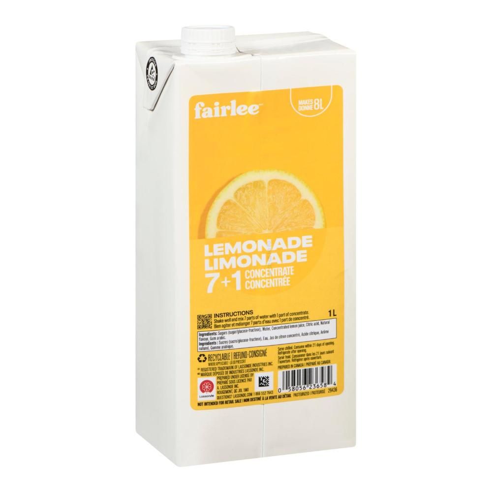 Fairlee 7+1 Limonade Drink Concentrate, 1 L -- 6 Per Case