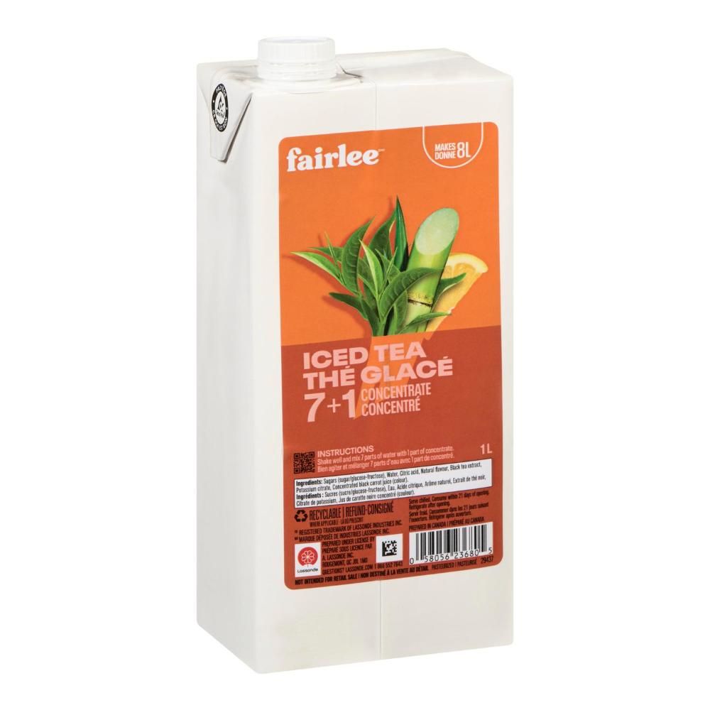 Fairlee 7+1 Iced Tea Drink Concentrate, 1 L -- 6 Per Case