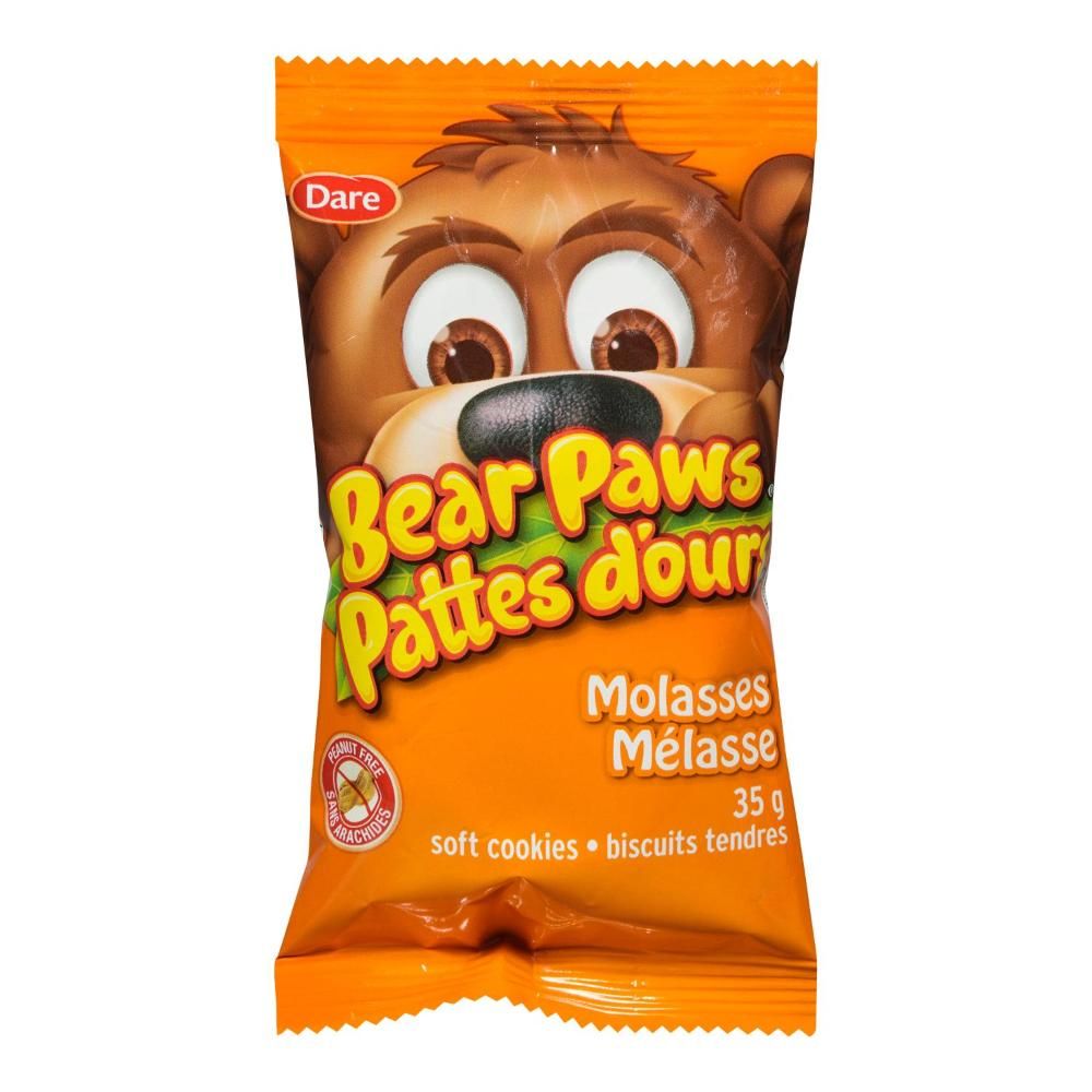 Bear Paws Molasses Cookies, 35 G -- 72 Per Case
