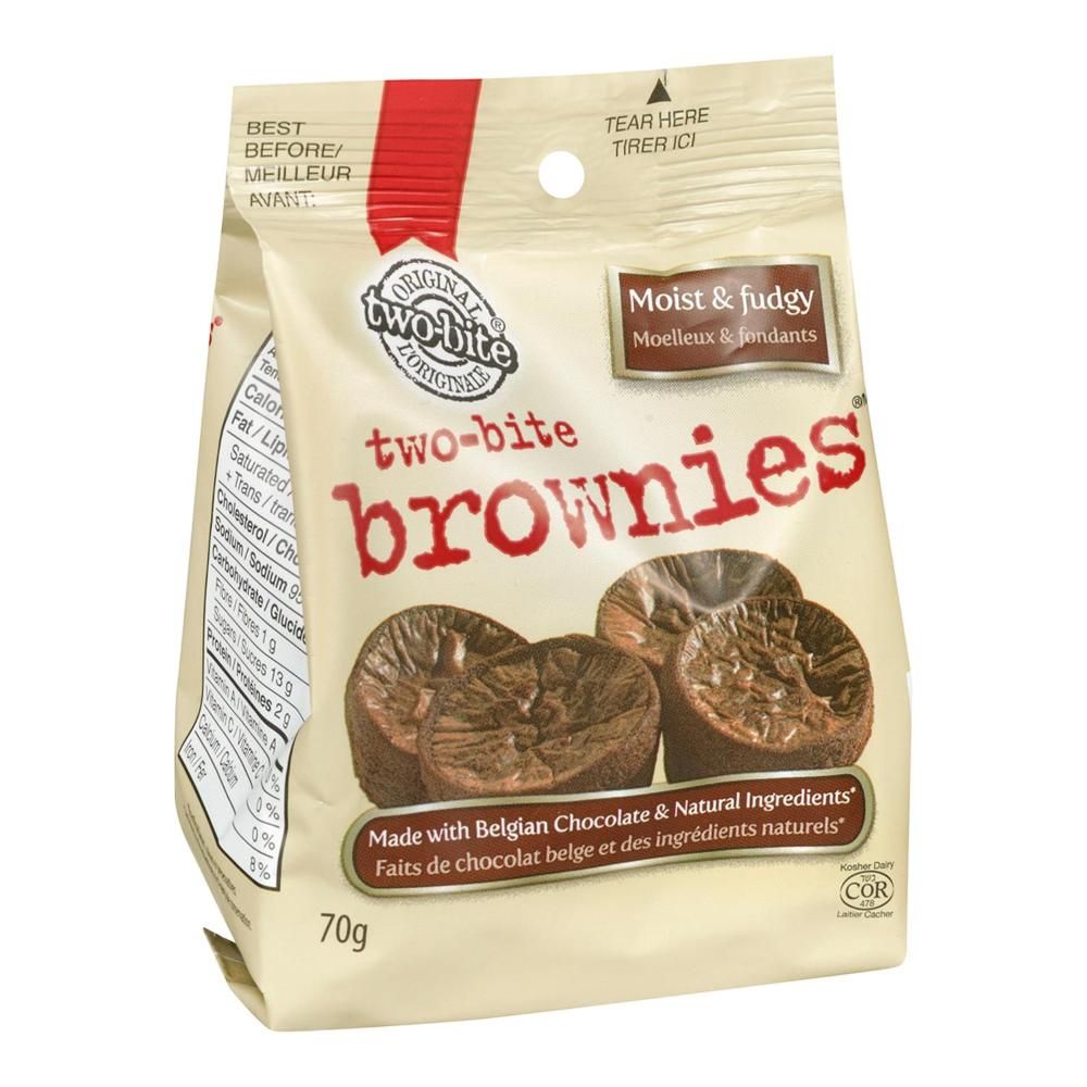 Two-bite Homestyle Brownie - Snack Pack, 70 G -- 40 Per Case