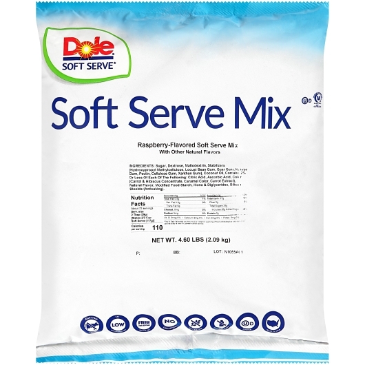 Dole Raspberry Soft Serve Mix, 2.09 Kg