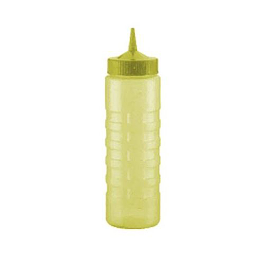 Vollrath 4924cj-08 Yellow Translucent Wide Mouth Squeeze Bottle Only, 24 Oz Capacity