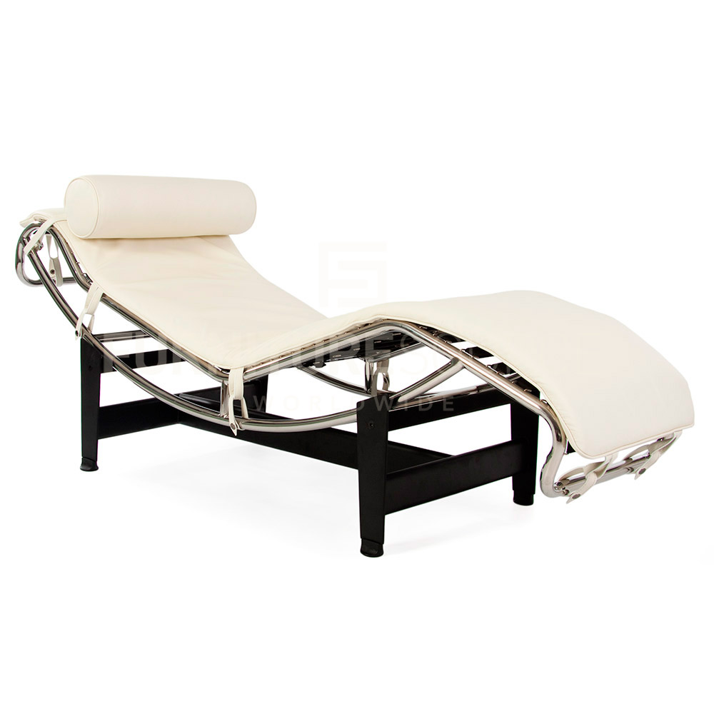 LC4 Adjustable Chaise Lounge in Style of Corbusier, Genuine Full