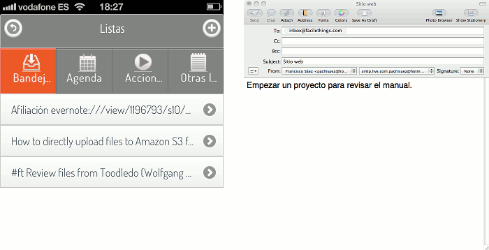 Recopilación por email o móvil