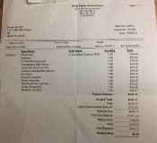 Kendall's vet bill for his eye care Kendall's vet bill for his eye care