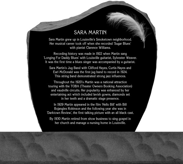 Sara Martin Headstone - Back View Sara Martin Headstone - Back View