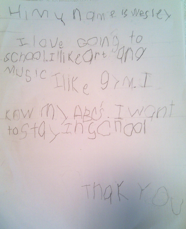 Wes' fundraising letter Wes' fundraising letter