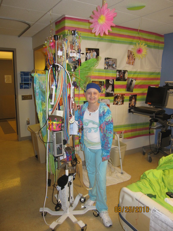 Sabrina at 10 years old during her chemo treatment Sabrina at 10 years old during her chemo treatment