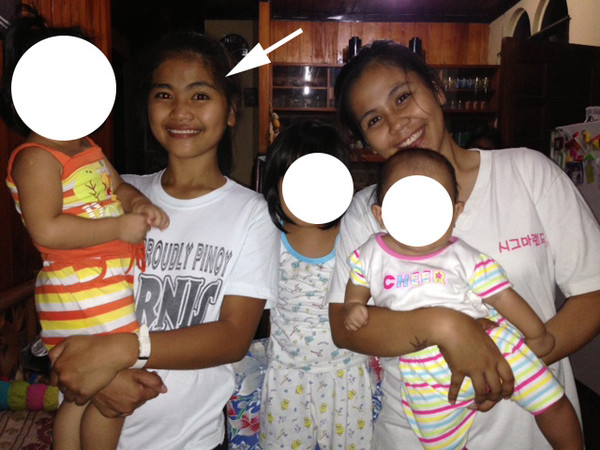 Annie, when she was still fine, with the kids and my sister Annie, when she was still fine, with the kids and my sister