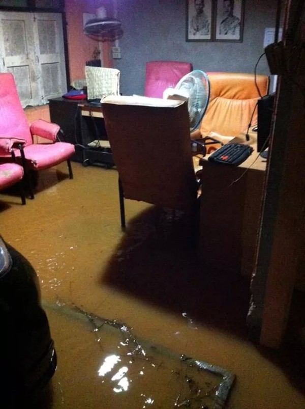 Flooded Living room Flooded Living room