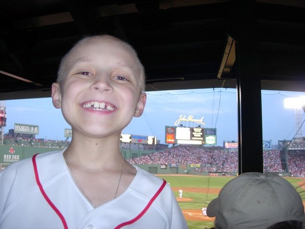 Big Red Sox Fan! We went straight from being inpatient to the game - he's a little pale but so happy! Big Red Sox Fan! We went straight from being inpatient to the game - he's a little pale but so happy!