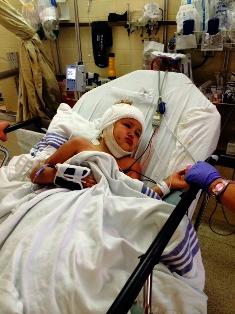 Payton after surgery. Payton after surgery.
