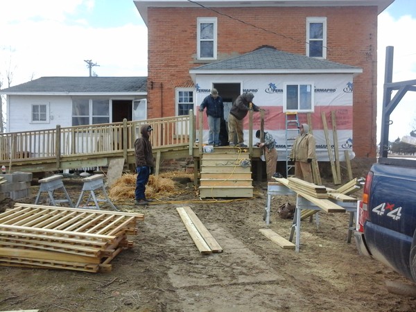 Wheelchair Ramp Nearing Completion Wheelchair Ramp Nearing Completion