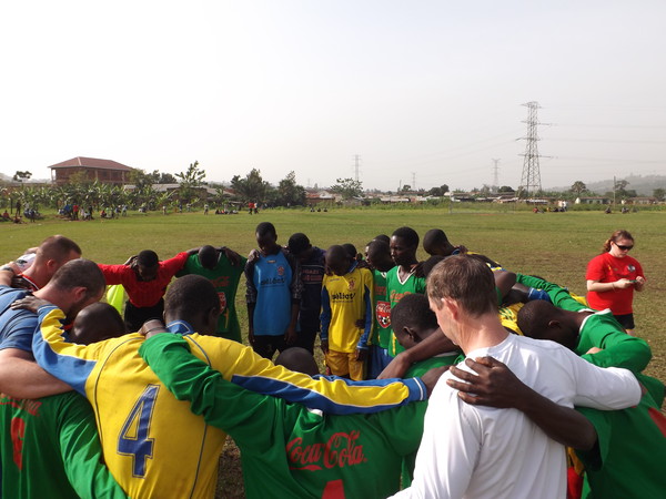 Prayer with the teams before the Championship game. Prayer with the teams before the Championship game.
