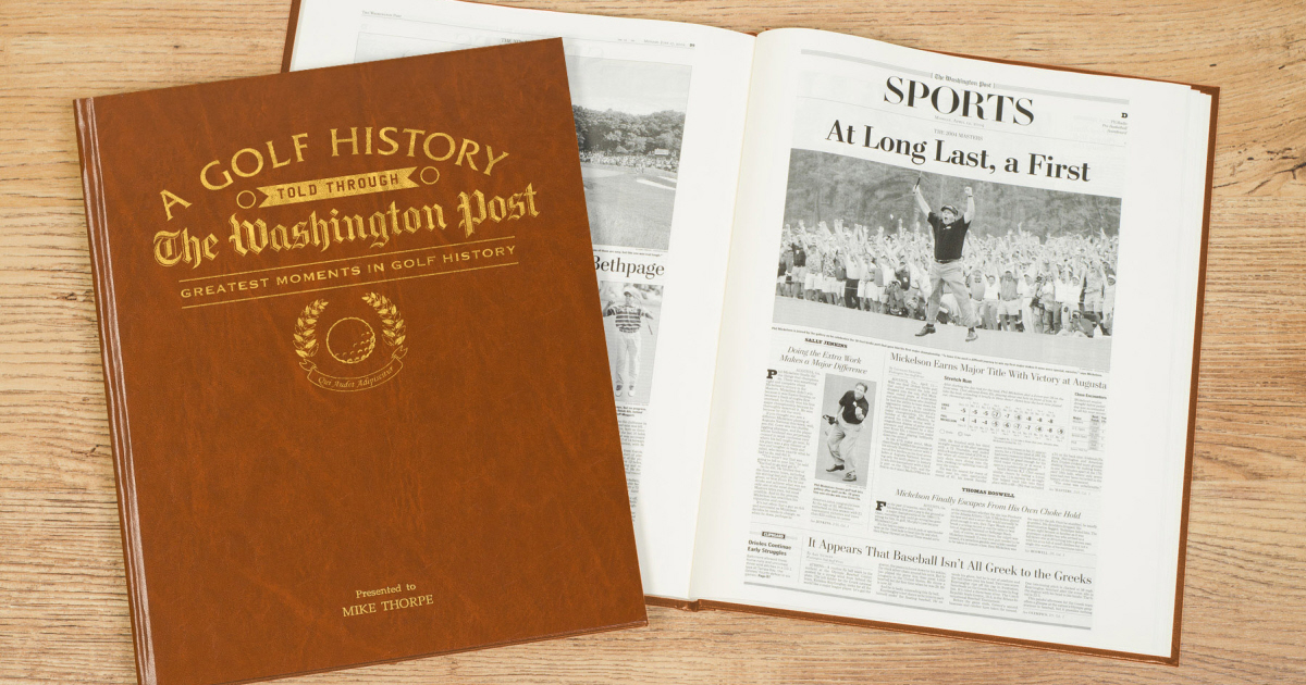 Personalized Golf History Book
