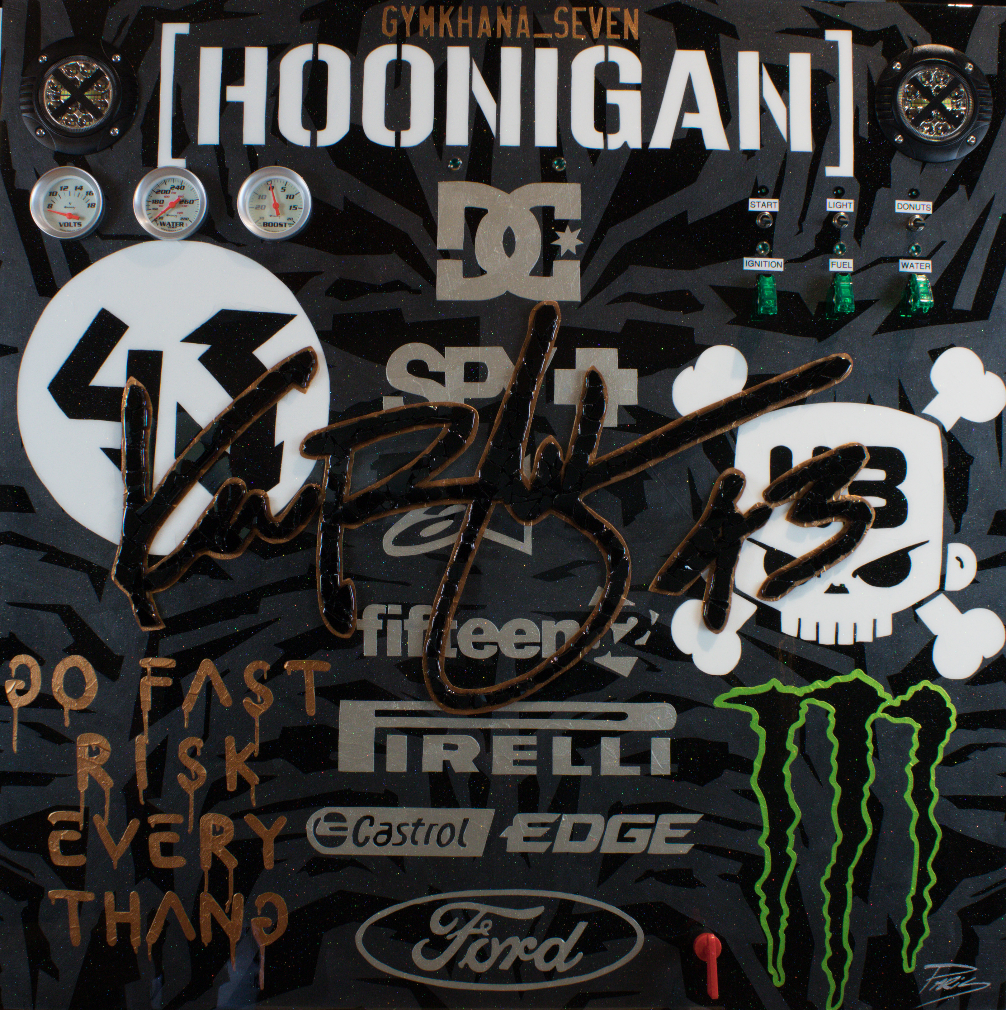 Ken Block GYMKHANA_SEVEN 40x40x1.5, by the artist ParisART | Gallea
