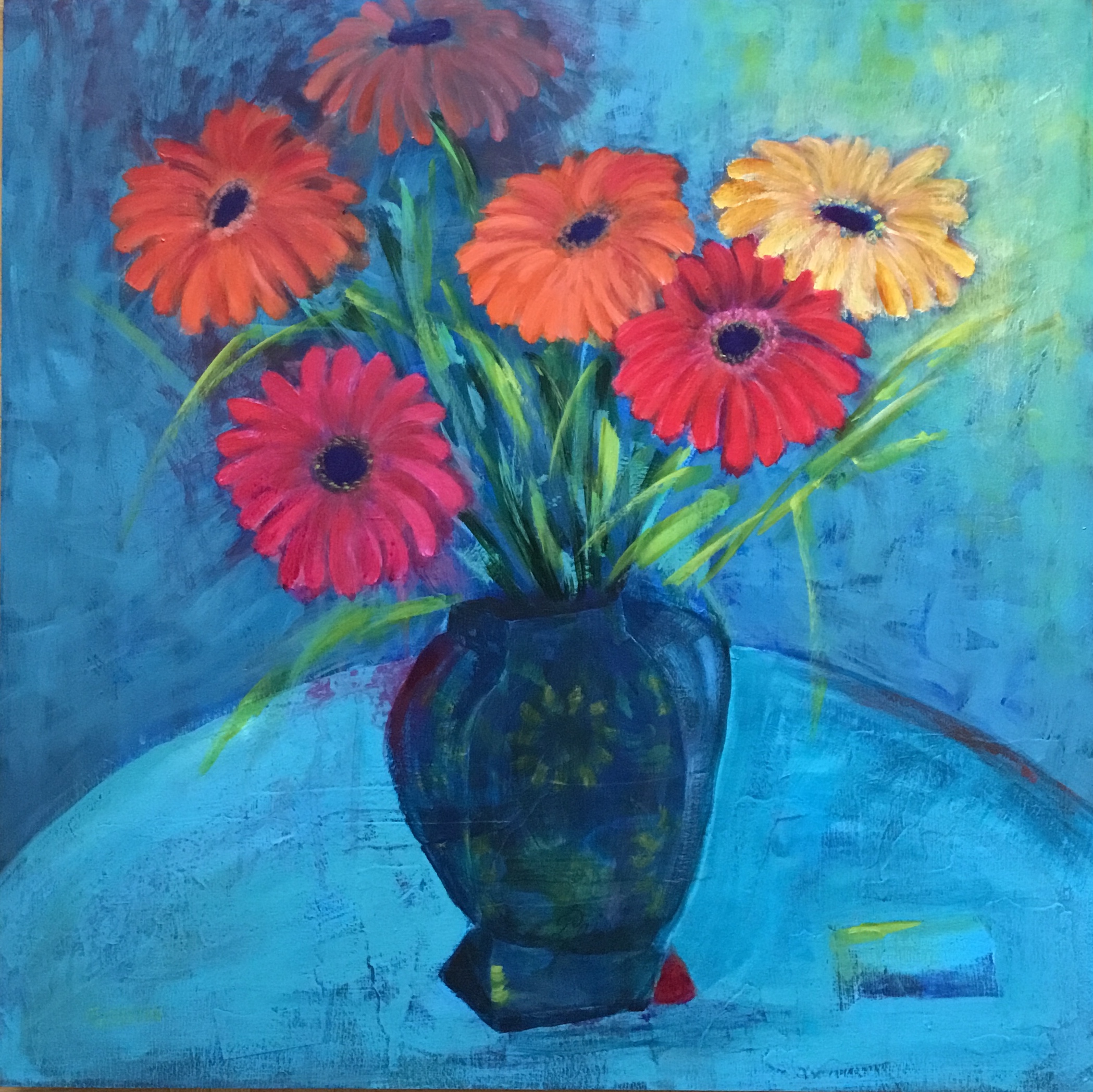 Artist Goding Covid Blues, by the artist Margo Godin | Gallea