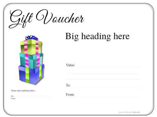 Free Gift Certificate templates and ideas - fully editable