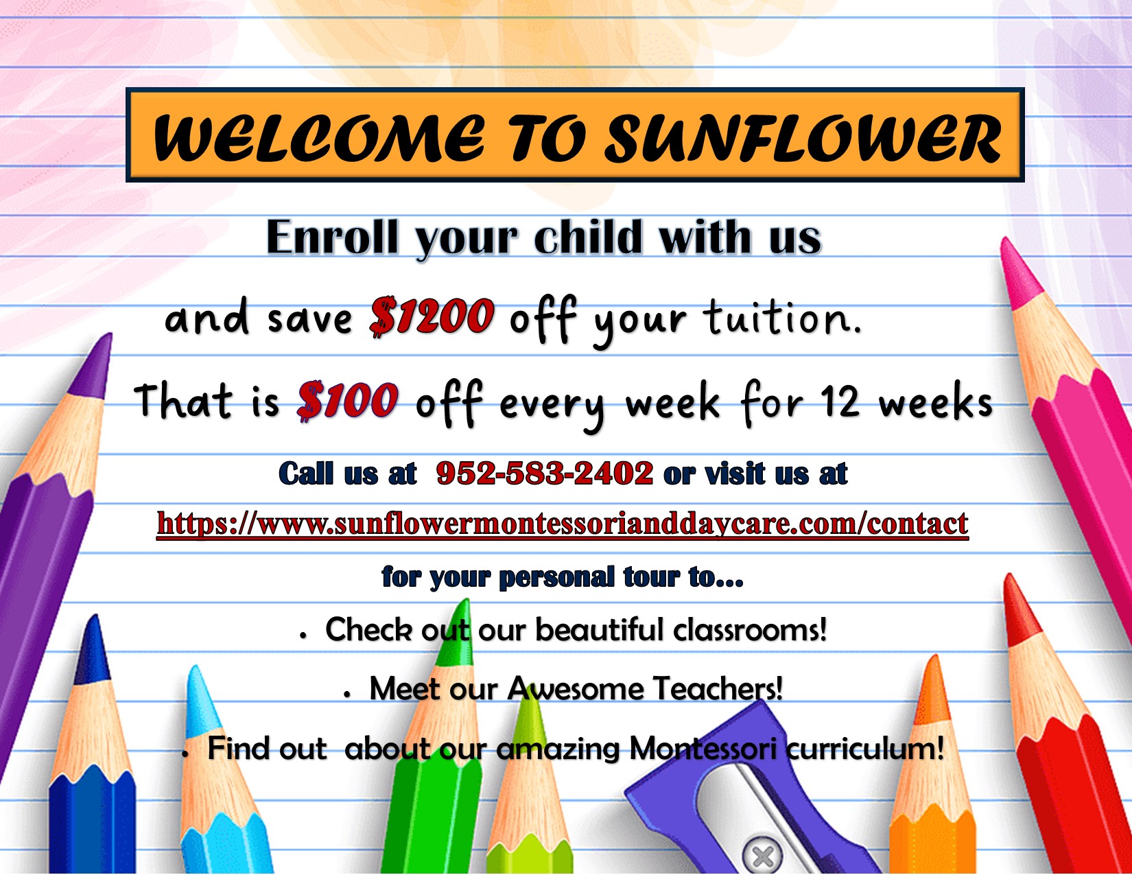 Sunflower Montessori & Daycare Logo