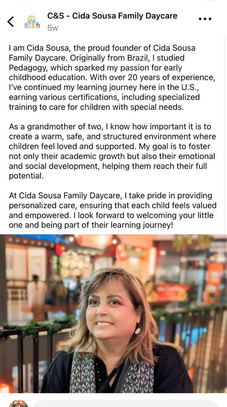 Cida Sousa Family Daycare Logo