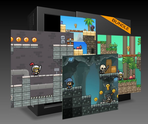 Bundle Icon for 6 pack of tileable levels