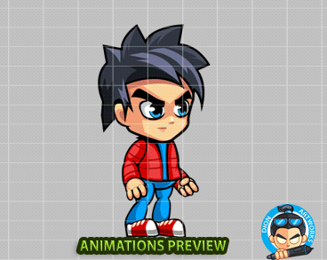 Rocky Character Sprite Royalty Free Game Art