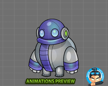 Robot Animation Royalty Free Game Art
